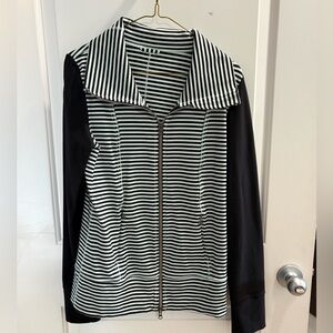 Lululemon Striped Black and Mint Athletic Jacket